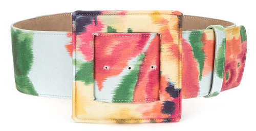 Tie-dye buckle belt, Carolina Herrera